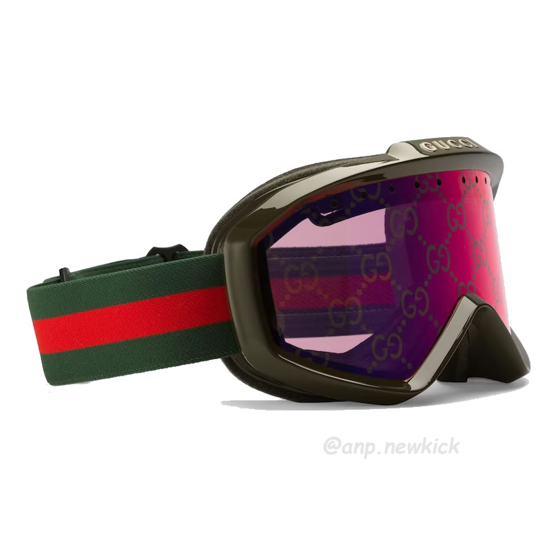 Gucci Ski Goggle Black Pink Olive Green White (9) - newkick.app